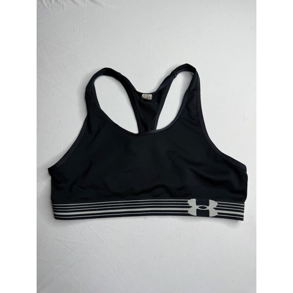 Under Armour Black HeatGear Racerback Mesh Sports Bra XS